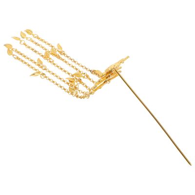 NOLITOY Peacock Tassel Hairpin Metal Chinese Hair Stick Vintage Dangle Hair Accessories for Women Traditional Ethnic Hairpin for Hanfu and Festival Hairstyles