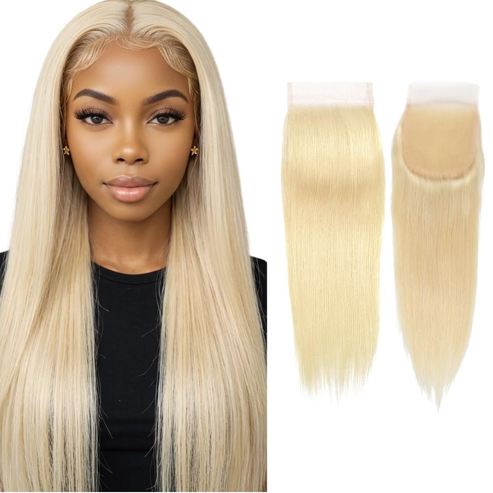 Human Hair Straight 5x5 Closure, 613, 18inch