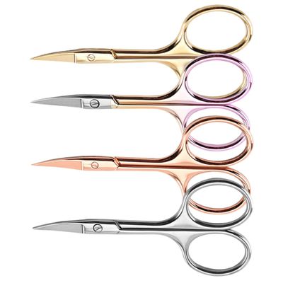 PRETYZOOM 4Pcs Stainless Steel Beard Scissors and Mustache Trimming Shears Curved Tip Colorful MenS Facial Hair Grooming Tool for Home and Barber Shop Use Random Color Random Color