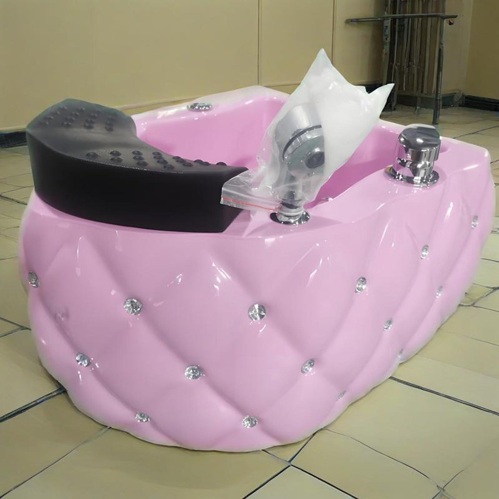Portable Pedicure Spa Basin With Led Light, Pedicure Foot Bathtub, For Stress Relief, Bath Massager With Heat And Jets, For Home, Beauty Salons & Nail Salons H