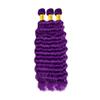 Human Hair Bundles 24 26 28 Inch Purple Deep Wave Bundles,300 Gram view 4