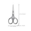 GOOHOCHY 2Pcs Stainless Steel Beard Scissors and Eyebrow Trimming Scissors for Men and Women, Sharp Pointed and Rounded Tips for Precise Face Hair Grooming and Eyebrow Shaping view 2