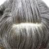 Right Hair Fine Mono Lace Mens Toupee Human Hair Poly Coat Natural Mens Hair Piece Lightweight Hair System for Men Monofilament Wig 7"x9" #1B60 Off Black+60% Grey view 4