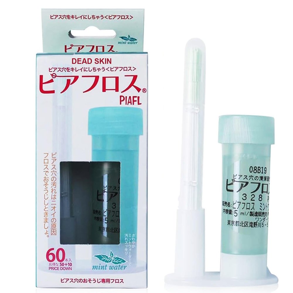 DEAD SKIN Piercing Aftercare Set Herbal Water for Pierced Ears, Includes Floss for Piercing Care and Maintenance_Mint