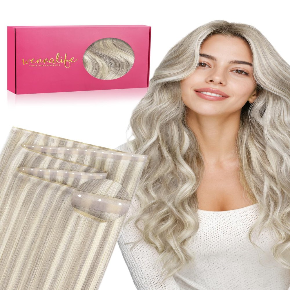 WENNALIFE Butterfly Weft Hair Extensions Real Human Hair Invisible Genius