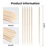 100 Pcs Wooden Sticks for Nails, 4.5 Inch Double Sided Wood Cuticle Pusher Tool Disposable Wood Nail Stick view 2