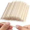 100 Pcs Wooden Sticks for Nails, 4.5 Inch Double Sided Wood Cuticle Pusher Tool Disposable Wood Nail Stick view 3