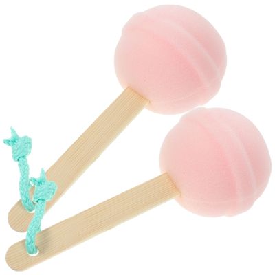 FRCOLOR 2Pcs Shower Exfoliating Sponge Body Cleaning Supply with Rope Gentle Bath Scrubber for Men and Women Soft Color Bathing Tool for Daily Shower Use Random Color