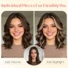 Hairro Body Wave Hair Extensions Clip Ins Real Human Hair 6PCS Remy Mini Short Clip On Hairpin Hairpieces For Women 40g 16 Inch #2R Dark Brown view 3