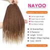NAYOO Crochet Hair for Kids - 8 Packs 12 Inch Short Crochet Hair For Black Women, 30 Strands/Pack Small Crochet Twist Hair Hot Water Setting, Crochet Twist Braids Hair(12 Inch, 30/27) view 4