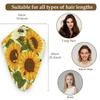 Chintiz Microfiber Hair Towel Wrap for Women - Sunflower Bee Fast Drying Super Absorbent Anti-Frizz Head Hair Towels - Elastic Loop Design Soft Turbans for Wet Long, Curly, Thick Hair view 2