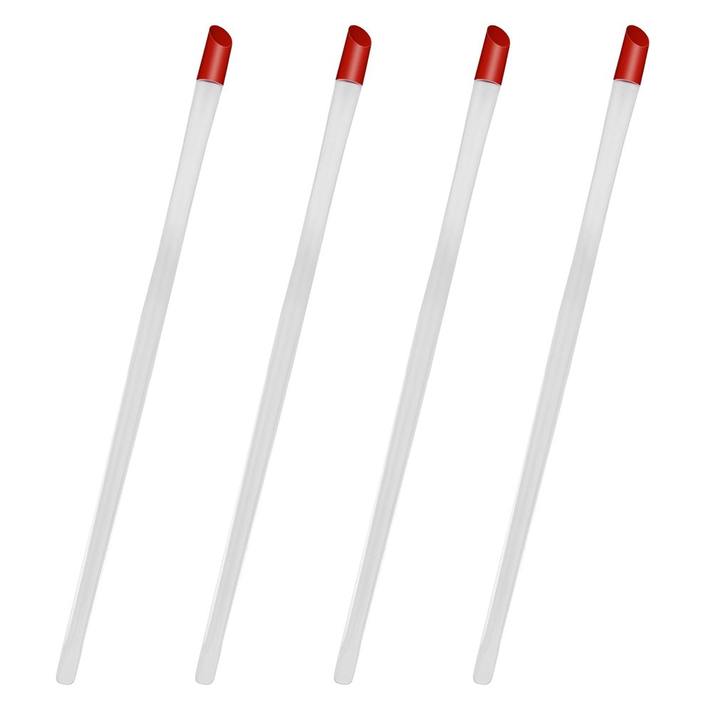 4 PCS Rubber Cuticle Pusher Cleaner, 17cm Dual-Ended Rubber Tip Cuticle Pusher, Nail Art Tool with Red Hard Tip and Plastic Handle for Hand Foot Nail Care, Reusable Manicure Stick Cleaner