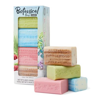 Australian Botanical Soap Variety Set, Bath Soap Bars, 6.6 oz, Pack of 8