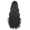 Ponytail Extension Drawstring Ponytail for Black Women, Afro Kinky Curly Ponytails Synthetic Hair Extensions, Human Hair Feeling Pony Tails Hairpiece for Daily Use (Black, Curly Ends-1-24Inch) view 1