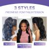 Ponytail Extension Drawstring Ponytail for Black Women, Afro Kinky Curly Ponytails Synthetic Hair Extensions, Human Hair Feeling Pony Tails Hairpiece for Daily Use (Black, Curly Ends-1-24Inch) view 2