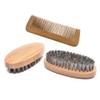 Beard Brush for Men, 4.5" Wood Pocket Travel Small Soft Natural Boar Bristle Brush with Comb,Men Beard Grooming Kit,Handmade Mustache Brush for Father,Dad,Men,Boyfriend,Husband view 3