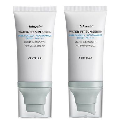 Centella Sunscreen SPF 50,Centella Hyalu Cica Water-Fit Sun Serum,2 Pcs
