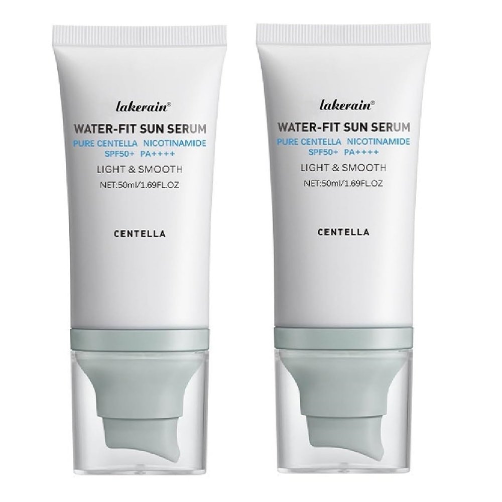 Centella Sunscreen SPF 50,Centella Hyalu Cica Water-Fit Sun Serum,2 Pcs