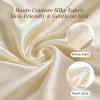 French Satin Pearl Scrunchie, Square Scarf Style Hair Tie with Fine Workmanship, High Elastic Accessory (White) view 4