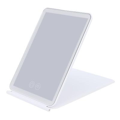Portable Lighted Vanity Mirror Foldable Compact Makeup Mirror Dual Sided 3X Magnification for Travelers Quantity: 1 Folding Lighted Makeup