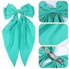 WLLHYF Big Bow Barrettes Long Tail French Ribbon Hair Pins Soft Silky Satin Hair Clip Metal Bowknot Clips 90's Accessories for Party Women Girl view 3
