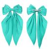 WLLHYF Big Bow Barrettes Long Tail French Ribbon Hair Pins Soft Silky Satin Hair Clip Metal Bowknot Clips 90's Accessories for Party Women Girl view 4