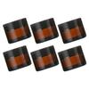 VILLCASE 6pcs 20g Amber Glass Cream Bottles with Black Lids and Pull Tabs Refillable Face Cream Containers Travel Cosmetic Jars for Ointments view 1