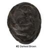FNY HAIR Toupee for Men Real Human Hair Durable Fine Mono Poly Skin Hair Replacement System for Mens Hairpieces Toupee Natural Hairline 7''X10'' 120% #2 Darkest Brown view 2