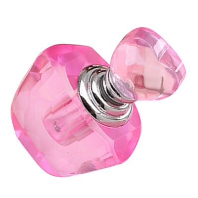 COHEALI Heart-shaped Glass Perfume Bottle Refillable Mini Travel Container Pink Crystal Decorative Box for Wedding Party Favors and Event Prizes