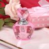 COHEALI Heart-shaped Glass Perfume Bottle Refillable Mini Travel Container Pink Crystal Decorative Box for Wedding Party Favors and Event Prizes view 3