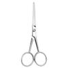 ABOOFAN Stainless Steel Beard Scissors with Teeth Anti-slip Grooming Scissors for Men Mustache Trimming Facial Hair Care Silver view 1