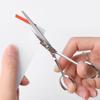 ABOOFAN Stainless Steel Beard Scissors with Teeth Anti-slip Grooming Scissors for Men Mustache Trimming Facial Hair Care Silver view 3