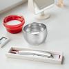 Healvian Stainless Steel Shaving Bowl 200ml Double-layer 304 Mens Shave Soap Mug Convenient Household Shaving Accessory and Beard Care view 3