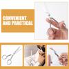 PRETYZOOM Stainless Steel Mustache Scissors with Teeth Non-slip Beard Trimming Scissors for Men Small Grooming Tool for Facial Hair Precision Cutting view 3