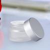 GANAZONO Refillable Frosted Glass Face Cream Bottles 6pcs Set (5-100g) Travel Cosmetic Jars Leakproof Storage Containers for Skincare and Makeup Samples view 4