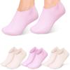 PENIKOKO Silicone Moisturizing Gel Socks 4 Pairs for Women Soft Spa Foot Care Hydrating Silicone Feet Socks for Dry Cracked Heels and Pedicure Use view 1