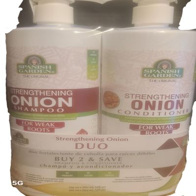 Strengthening onion shampoo & conditioner for weak roots