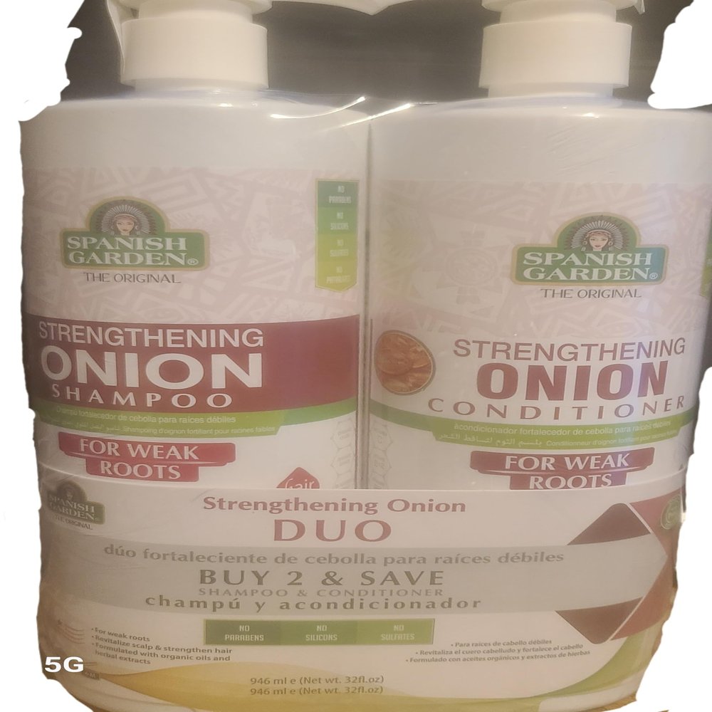Strengthening onion shampoo & conditioner for weak roots