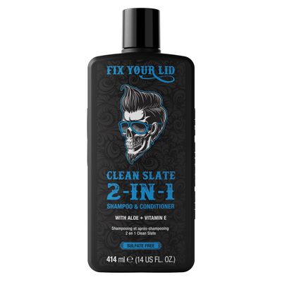 Fix Your Lid Clean Slate 2-in-1 Shampoo & Conditioner for Men, 14 fl oz