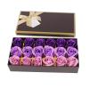 ANKROYU Luxury Rose Soap Handmade Romantic Purple Gradient Rose Shaped Bath Soap Gift Set for Valentine Day Mother Day Christmas Wedding Anniversary Home Decoration 18 Roses in Ele view 1