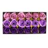 ANKROYU Luxury Rose Soap Handmade Romantic Purple Gradient Rose Shaped Bath Soap Gift Set for Valentine Day Mother Day Christmas Wedding Anniversary Home Decoration 18 Roses in Ele view 2