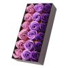 ANKROYU Luxury Rose Soap Handmade Romantic Purple Gradient Rose Shaped Bath Soap Gift Set for Valentine Day Mother Day Christmas Wedding Anniversary Home Decoration 18 Roses in Ele view 4