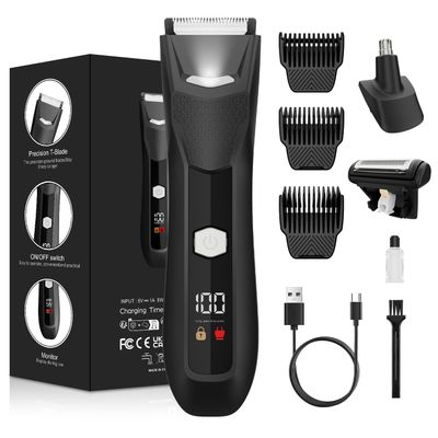 Body Hair Trimmer for Men, 3 in 1 Electric Ball Groin Razor Shaver