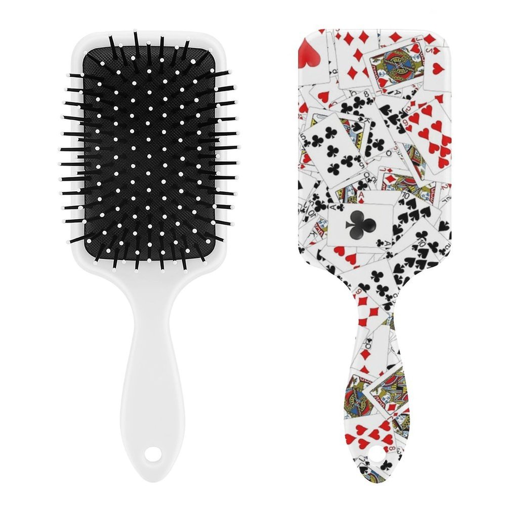 Playing Poker Cards Practical Hair Combing Air Cushion Comb Massage Comb