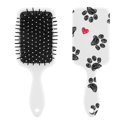 Pet Colorful Doodle Paw Hearts Dog Pattern Practical Hair Combing Air Cushion Comb Massage Comb