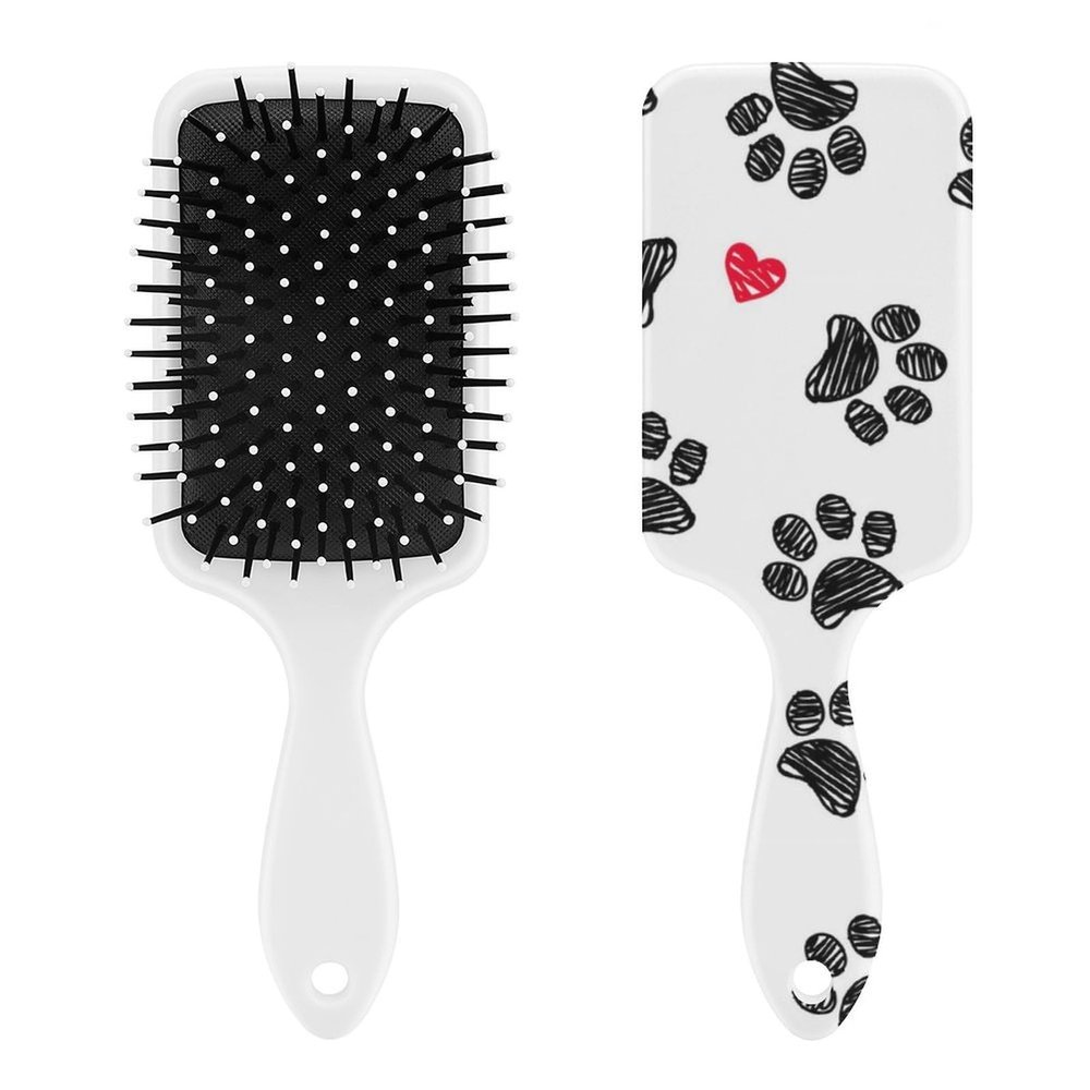 Pet Colorful Doodle Paw Hearts Dog Pattern Practical Hair Combing Air Cushion Comb Massage Comb