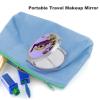 FekiLoot Gecko on Venus Flytrap Travel Compact Mirror 1x/2x Magnifying Portable Folding Makeup Mirrors for Purse & Pocket Round Small Cosmetic Mirror for Women Double-Sided Handheld Mirrors view 3