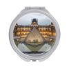 VstaDank Louvre Museum in Paris Makeup Mirror Compact Travel Makeup Mirror Silver Mirrors Surface Folding Makeups Light and Compact Makeups Mirrors for Suitable Handbag and Purses view 1