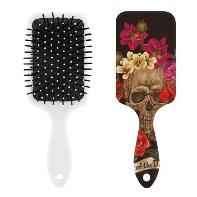 Multi Colorful Flowers Sugar Skull Practical Hair Combing Air Cushion Comb Massage Comb