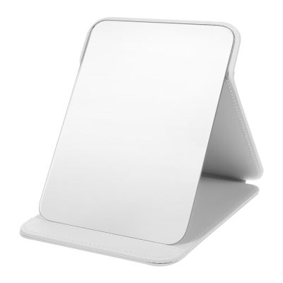 NUOBESTY Foldable Desktop Makeup Mirror White High Definition Vanity Mirror for Bedroom for Home Use
